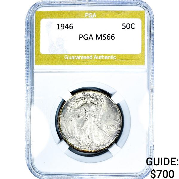 1946 Walking Liberty Half Dollar PGA MS66