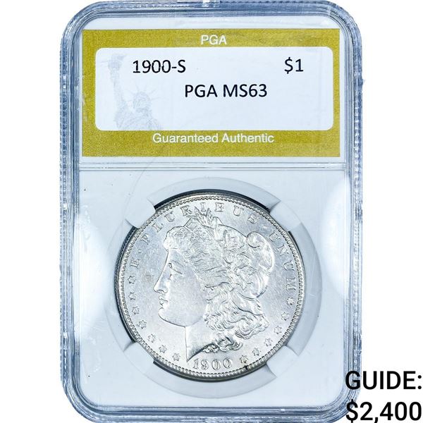 1900-S Morgan Silver Dollar PGA MS63
