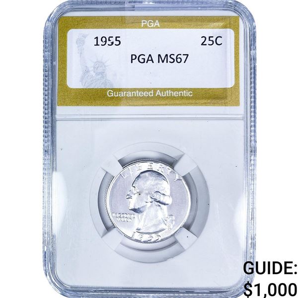 1955 Washington Silver Quarter PGA MS67