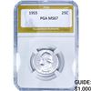 Image 1 : 1955 Washington Silver Quarter PGA MS67