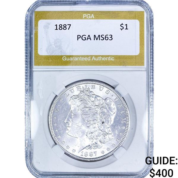 1887 Morgan Silver Dollar PGA MS63