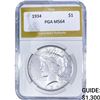 Image 1 : 1934 Silver Peace Dollar PGA MS64