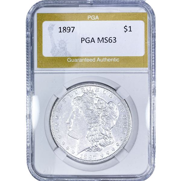 1897 Morgan Silver Dollar PGA MS63