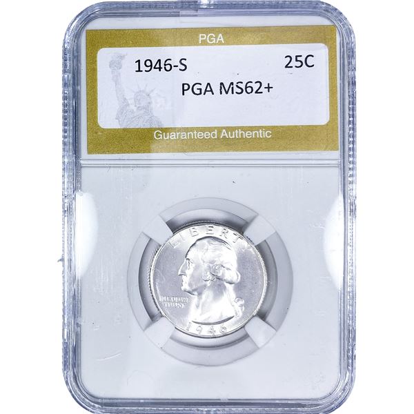1946-S Washington Silver Quarter PGA MS62+