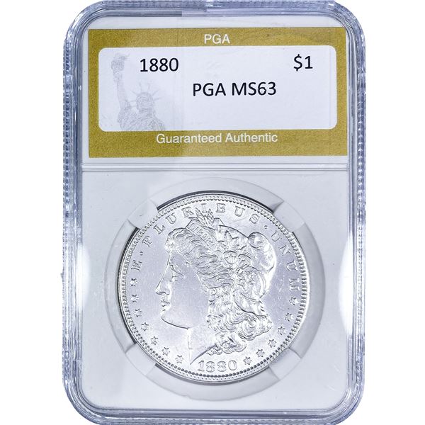1880 Morgan Silver Dollar PGA MS63