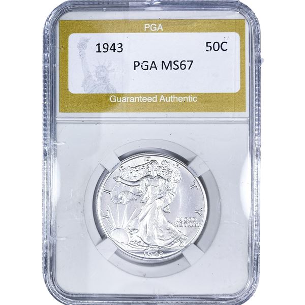 1943 Walking Liberty Half Dollar PGA MS67