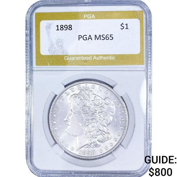 1898 Morgan Silver Dollar PGA MS65