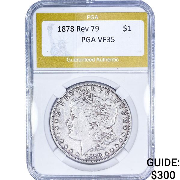 1878 Rev 79 Morgan Silver Dollar PGA VF35