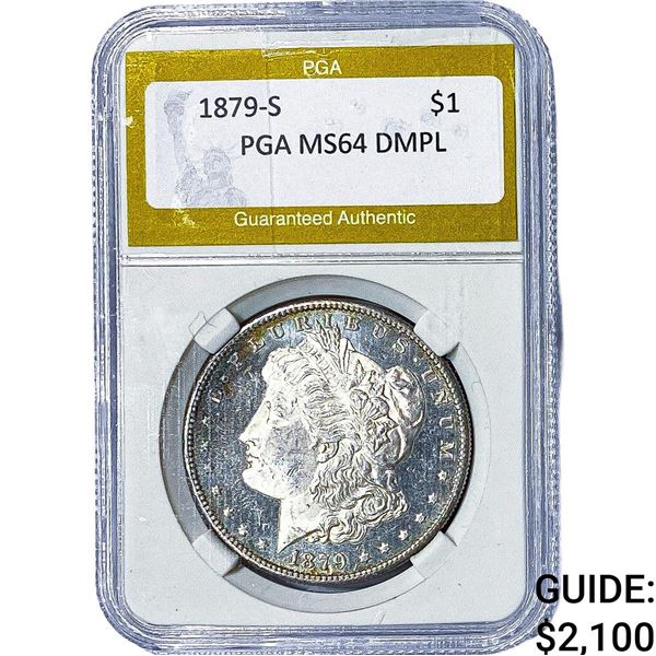 1879-S Morgan Silver Dollar PGA MS64 DMPL