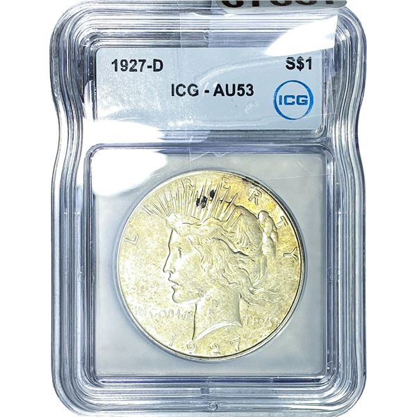 1927-D Silver Peace Dollar ICG AU53