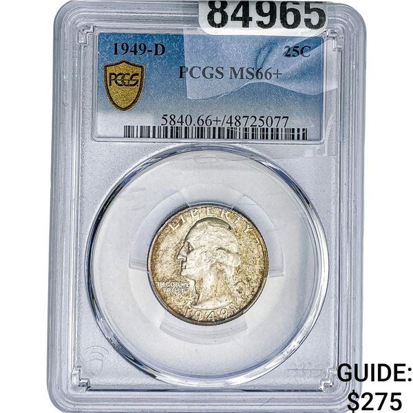 1949-D Washington Silver Quarter PCGS MS66+