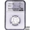 Image 1 : 1940-D Washington Silver Quarter NGC MS63
