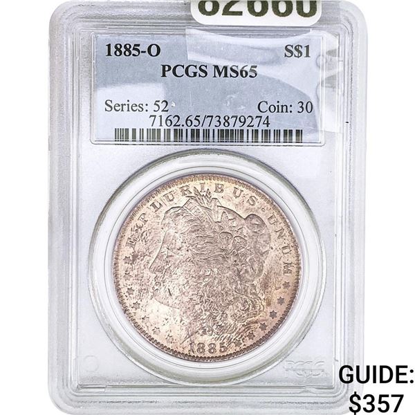 1885-O Morgan Silver Dollar PCGS MS65