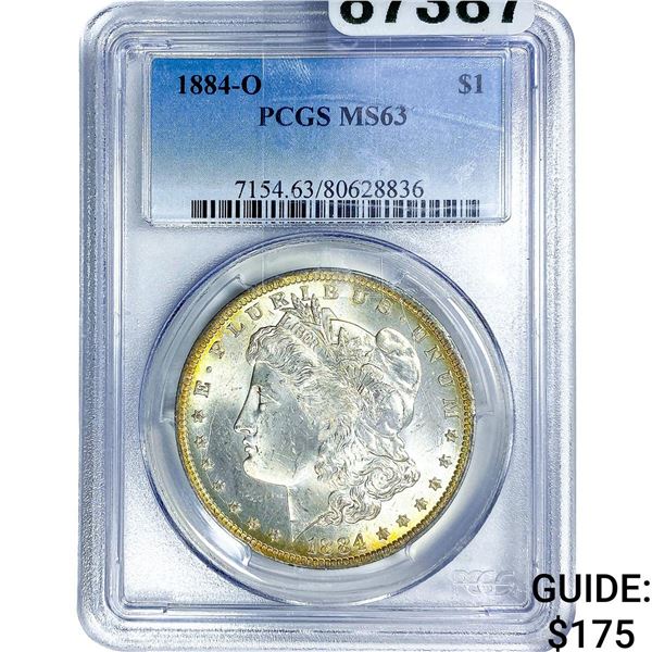 1884-O Morgan Silver Dollar PCGS MS63