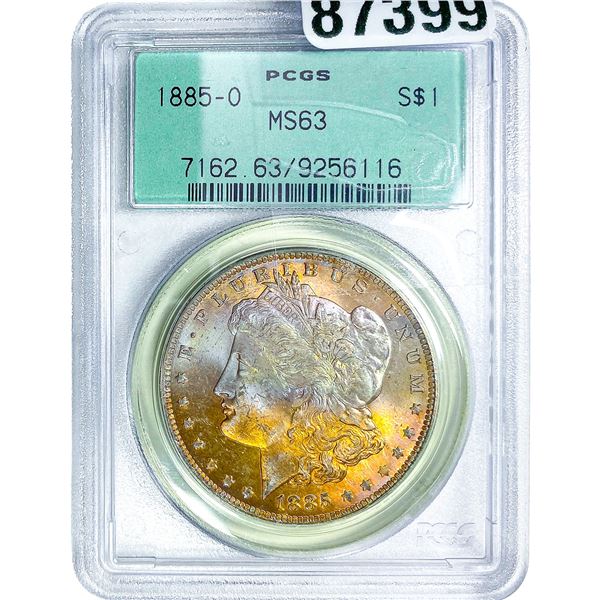 1885-O Morgan Silver Dollar PCGS MS63