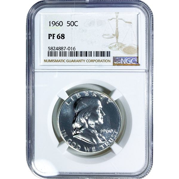 1960 Franklin Half Dollar NGC PF68