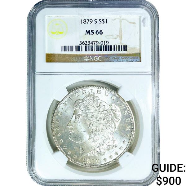 1879-S Morgan Silver Dollar NGC MS66