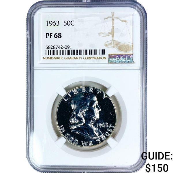 1963 Franklin Half Dollar NGC PF68