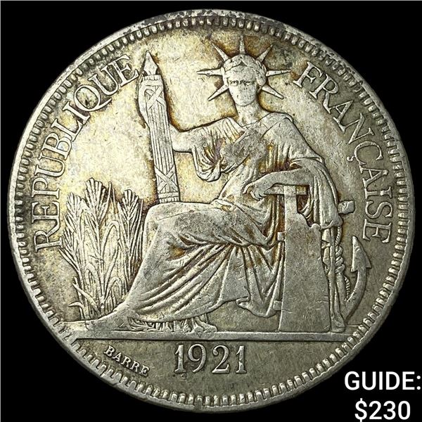 1921 French Indo-China .7813oz Silver Piastre