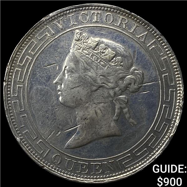 1867 Hong Kong Victoria Silver Dollar