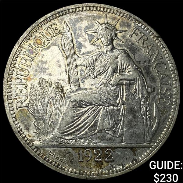 1922 French Indo-China .7813oz Silver Piastre