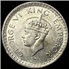 Image 1 : 1944 British India Silver 1/4 Rupee