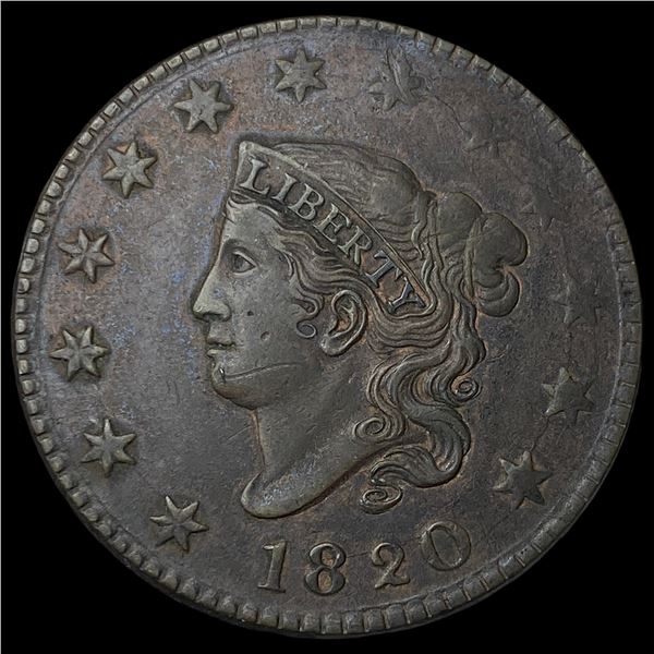 1820 Coronet Head Large Cent NEARLY UNCIRCULATED