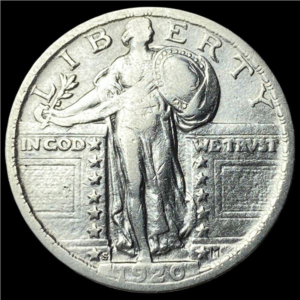 1920-S Silver Standing Liberty Quarter NEARLY UNCIRCULATED