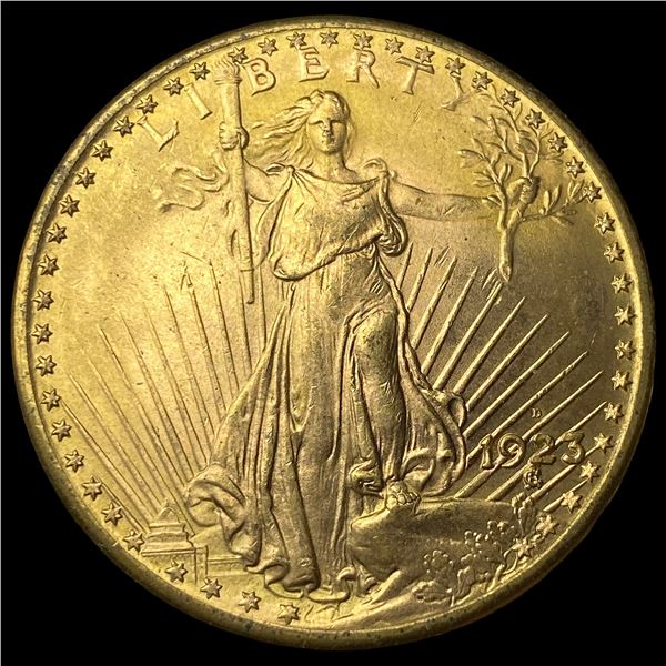 1923-D Gold $20 Saint-Gaudens Double Eagle CHOICE BU