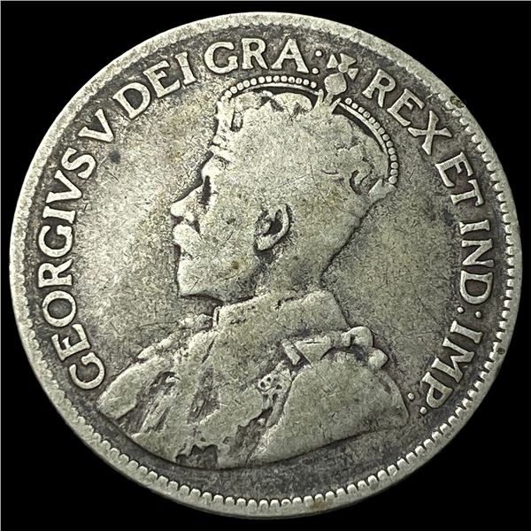 1921 Canada Silver 25 Cents NICELY CIRCULATED