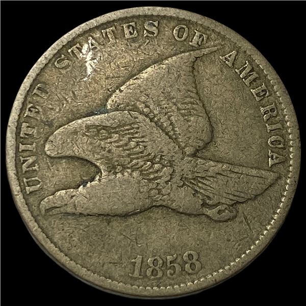 1858 Flying Eagle Cent ABOUT UNCIRCULATED