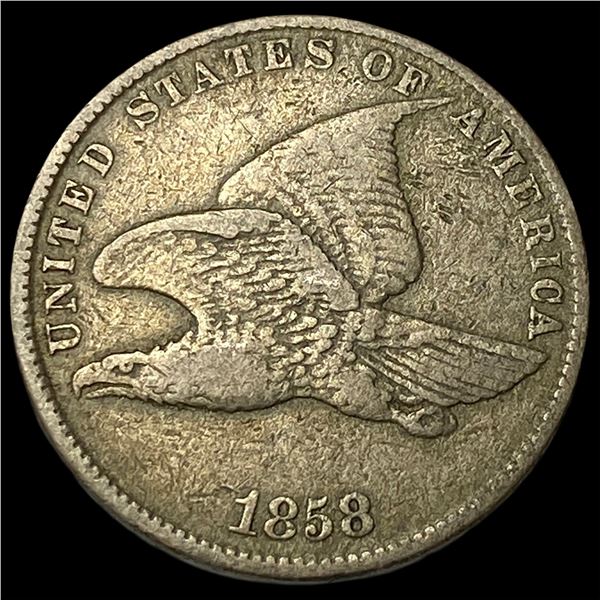 1858 Flying Eagle Cent ABOUT UNCIRCULATED