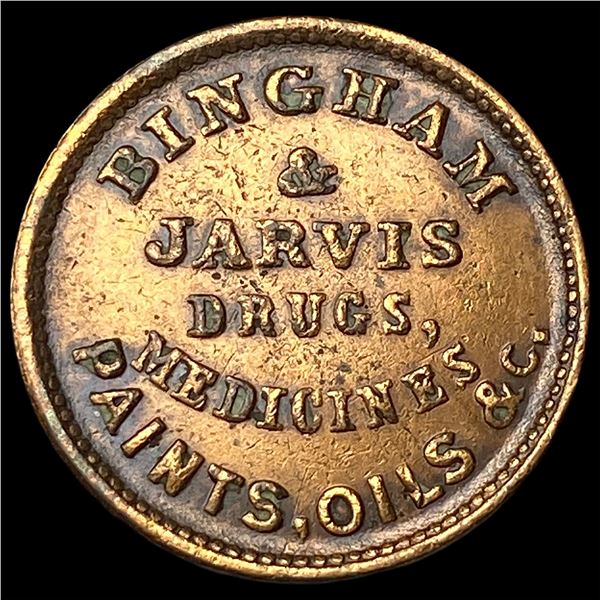 1863 Civil War Token Cooperstown NY CLOSELY UNCIRCULATED