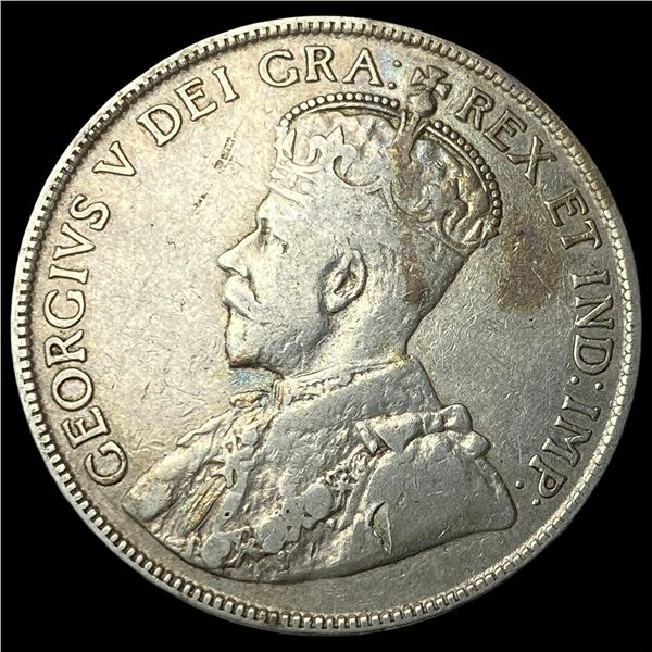 1917 Canada Silver 50 Cents LIGHTLY CIRCULATED