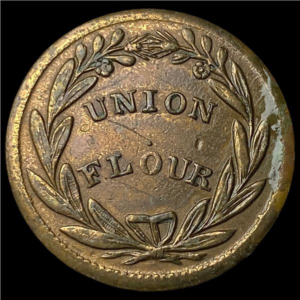 1863 Civil War Token Union Flour CLOSELY UNCIRCULATED