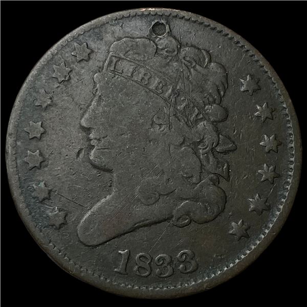 1833 Classic Head Half Cent NICELY CIRCULATED