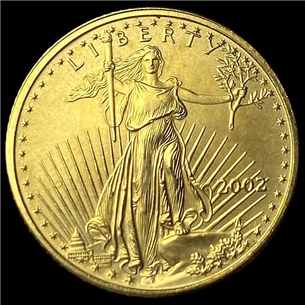 2002 1/10oz $5 Gold American Eagle SUPERB GEM BU
