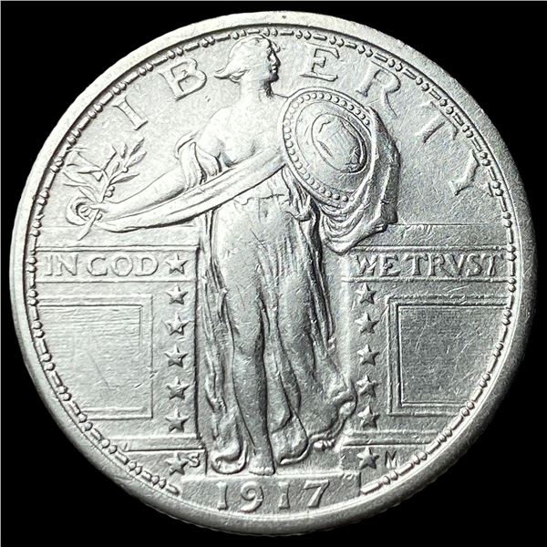 1917-S Type 1 Silver Standing Liberty Quarter CLOSELY UNCIRCULATED