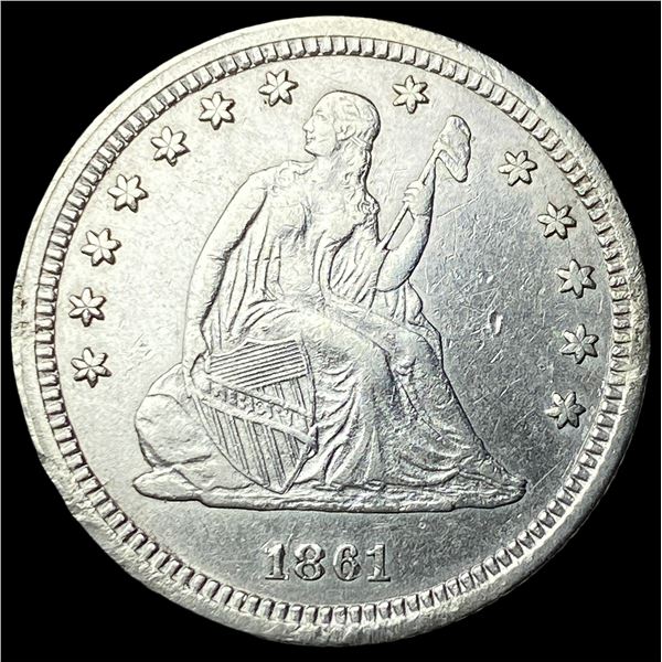 1861 Seated Liberty Quarter CLOSELY UNCIRCULATED