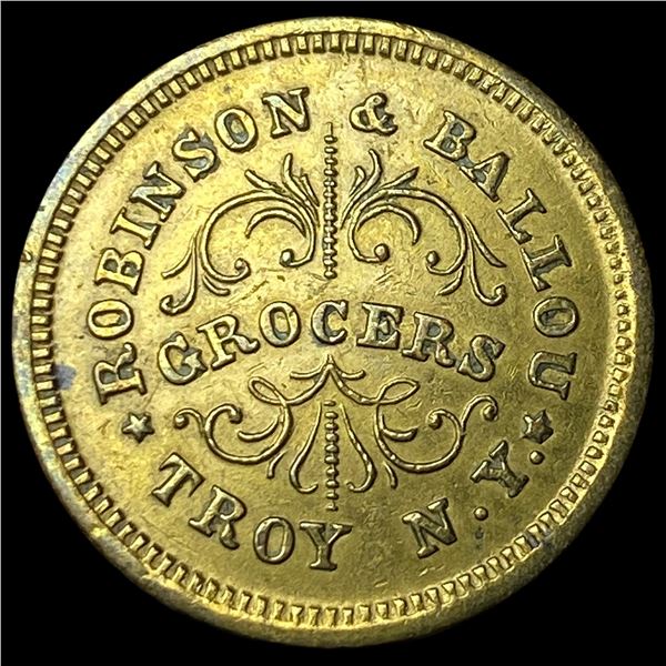 1863 Civil War Token - Grocers CLOSELY UNCIRCULATED