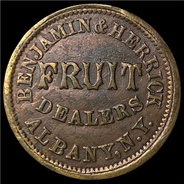 1863 Civil War Token - Benjamin & Herrick CLOSELY UNCIRCULATED