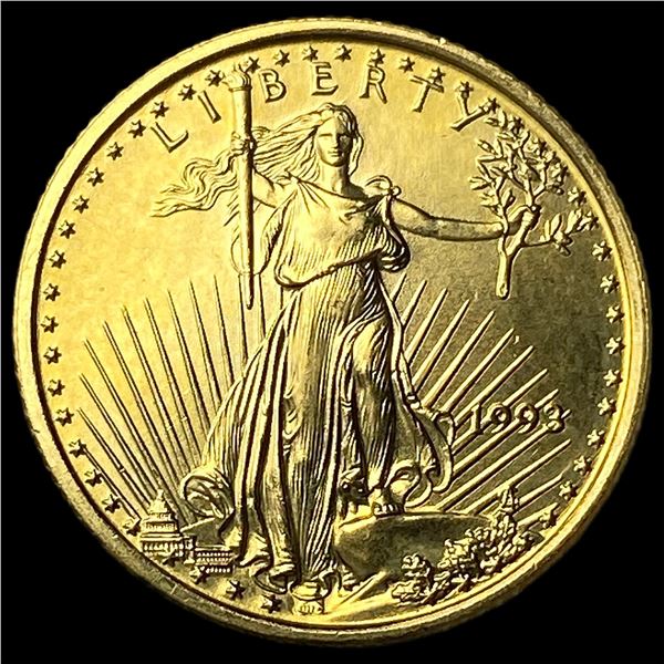 1993 1/10oz $5 Gold American Eagle SUPERB GEM BU