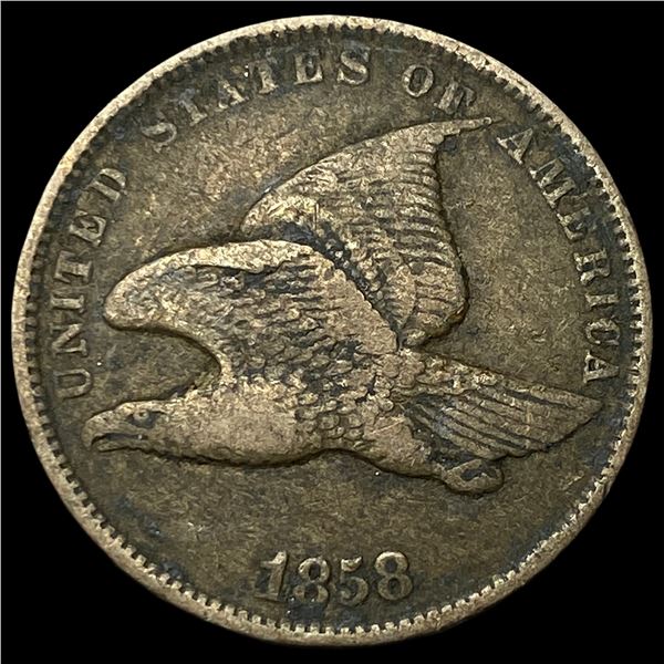 1858 Flying Eagle Cent ABOUT UNCIRCULATED