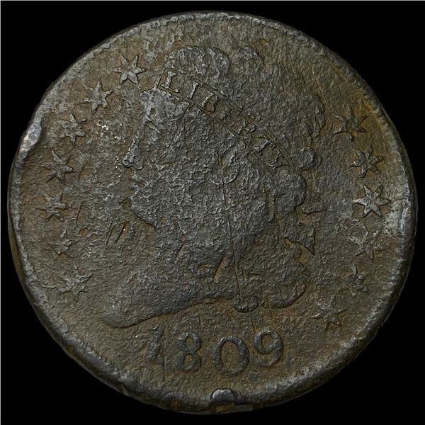 1809 Classic Head Half Cent NICELY CIRCULATED