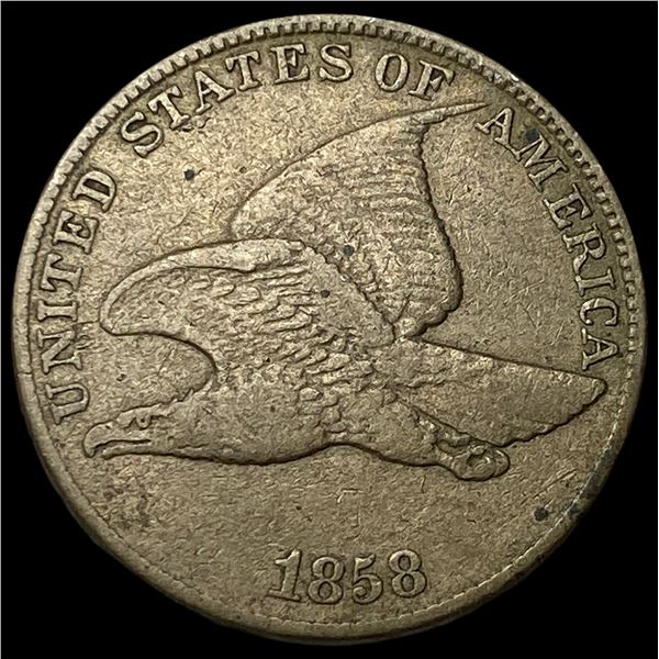 1858 Flying Eagle Cent ABOUT UNCIRCULATED