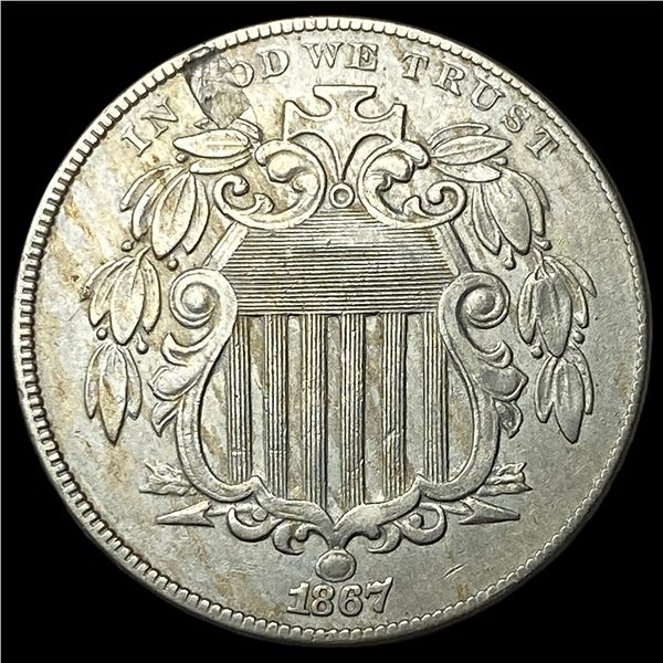 1867 Shield Nickel CHOICE AU