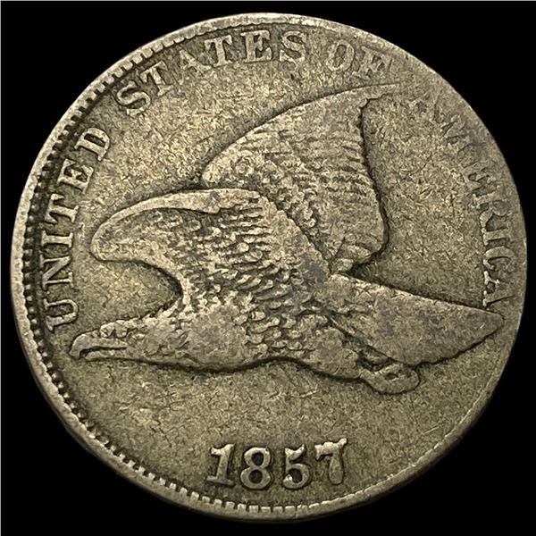 1857 Flying Eagle Cent ABOUT UNCIRCULATED
