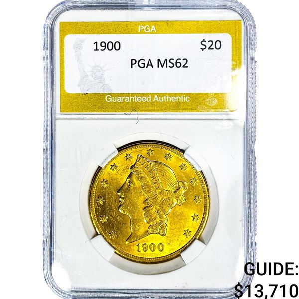 1900 $20 Gold Double Eagle PGA MS62