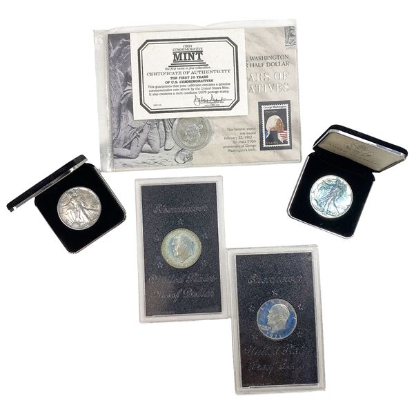 1972-1991 Ike Proof $1, Silver Eagles & G.W. 50C