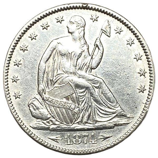 1874 Seated Liberty Half Dollar